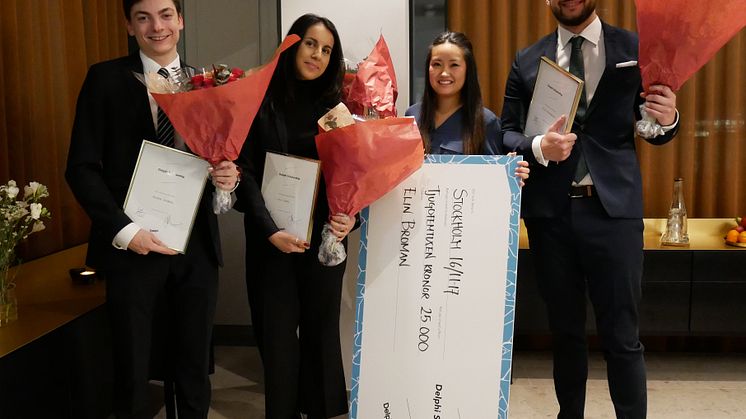 Från vänster: Andreas Vestberg, Avin Kadir, Elin Broman samt Anton Walfridsson.