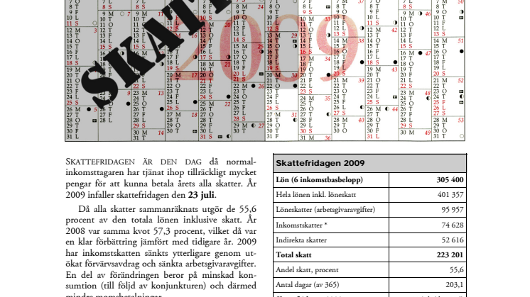 Skattefridagen 2009