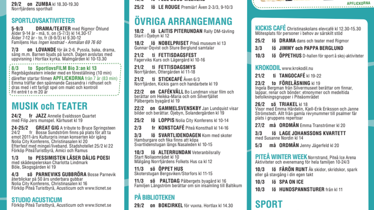 Det händer i Piteå 18 februari - 3 mars 2012