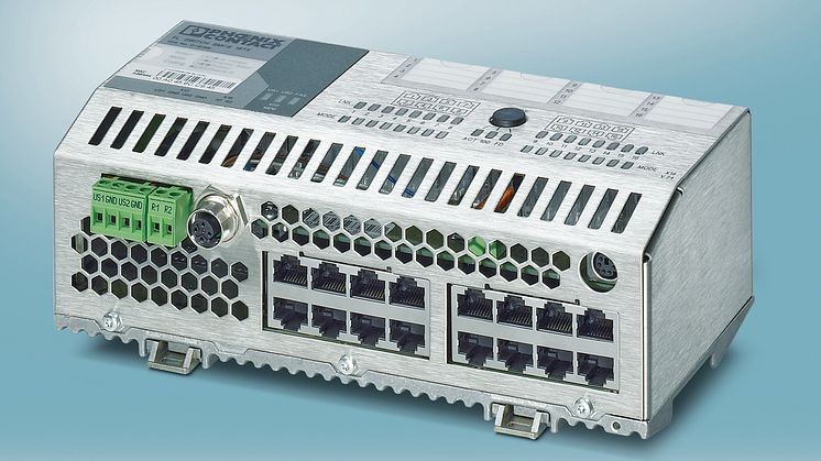 16-portars Smart Managed Switch för Profinet och Ethernet IP