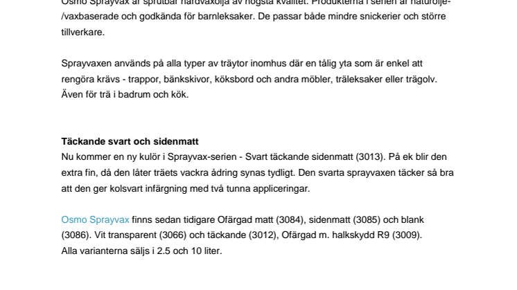 Spraya Svart med Osmo