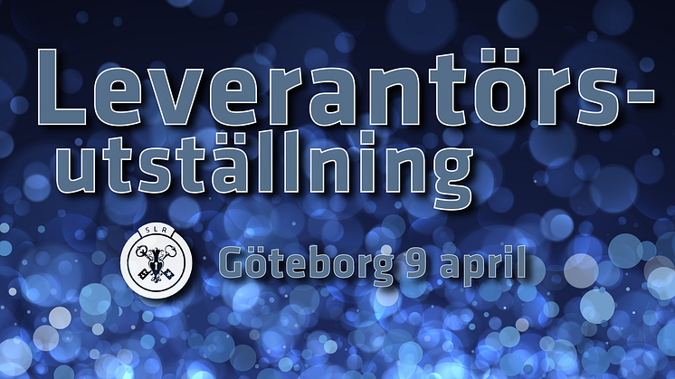 SLR välkomnar till leverantörsutställning