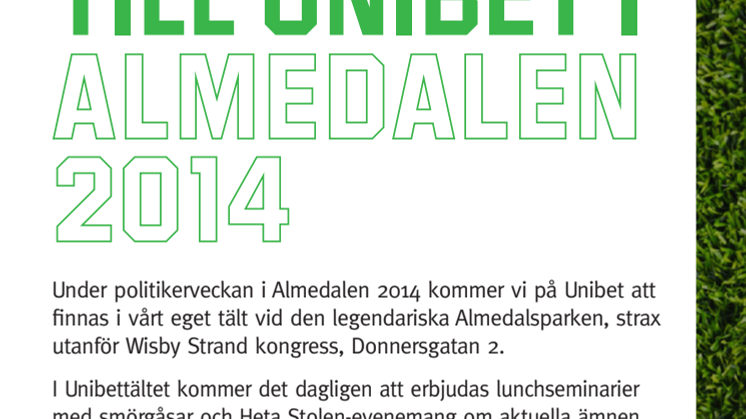 Unibet i Almedalen, program