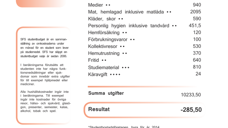 SFS studentbudget 2015