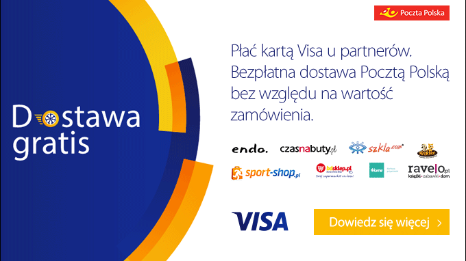 Płatność kartą Visa w internecie nagradzana darmową dostawą kurierem Poczty Polskiej