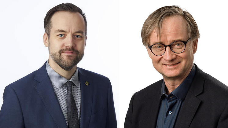 Regionråd Jonas Eriksson (SD) och Matz Dovstrand (SD) båda ledamöter i strategiska hälso- och sjukvårdsnämnden.
