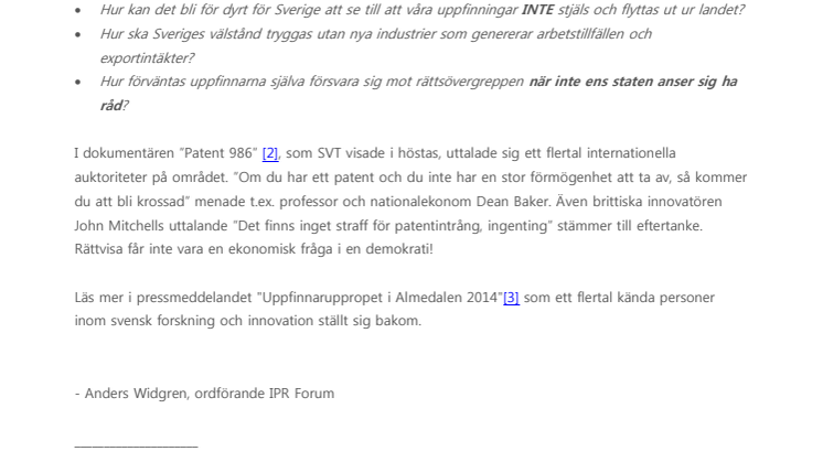 Den svenska innovationspolitiken i ett nötskal