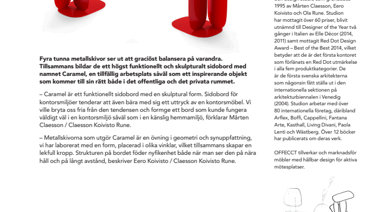 Caramel, ett sidobord av Claesson Koivisto Rune