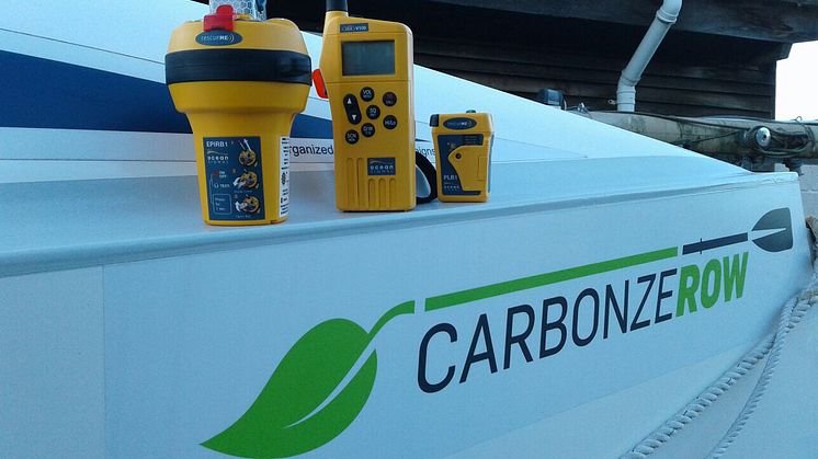 Hi-res image - Ocean Signal - Ocean Signal has supplied ocean rowing team Carbon Zerow with four rescueME PLB1s, a SafeSea E100G EPIRB and a SafeSea V100 VHF radio