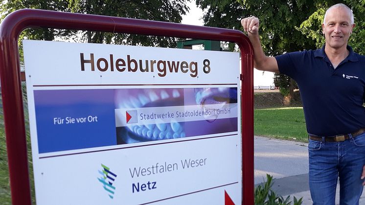 Jubilar Albert Mund an seinem Arbeitsort