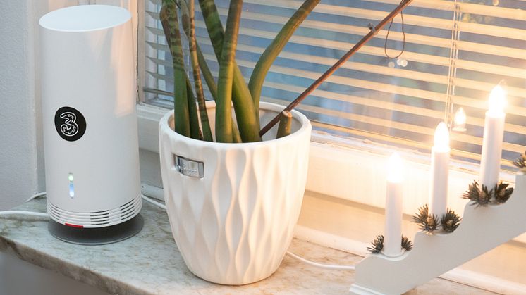 5G-router hos Tres första 5G-kund