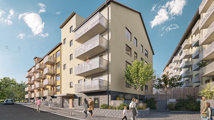 Visualisering Ängby. Arkitekt: a-sidan Visualisering: Socker
