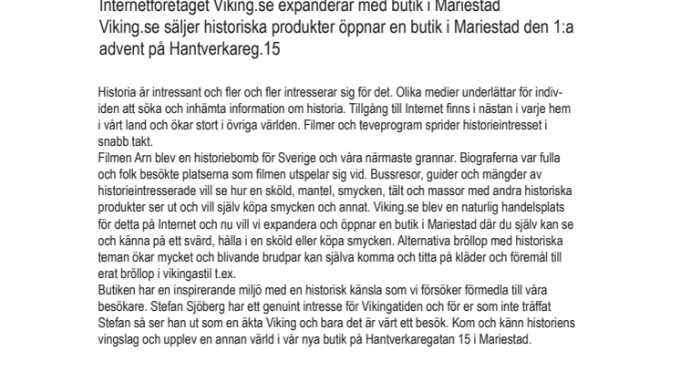 Internetföretaget Viking.se 