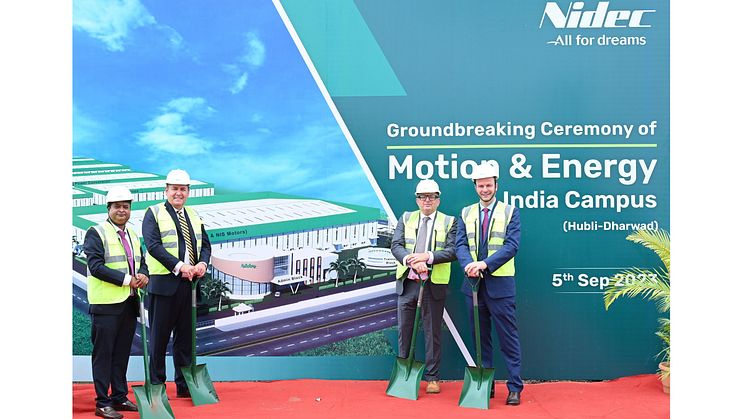 Nidec’s Motion & Energy India holds Groundbreaking Ceremony for greenfield project in Karnataka India, plans to invest Rs 450 Cr ($55M)