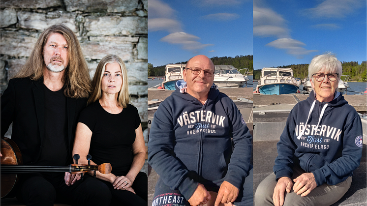 På bilden: Till vänster Svante och Katarina Henryson (Foto Mats Bäcker) och till höger Alain och Claudine Cavard.
