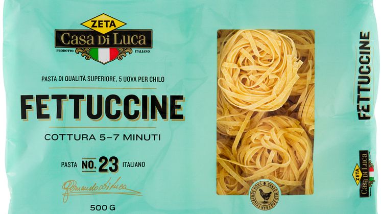 Zeta Casa Di Luca Fettuccine bakad med ägg från frigående höns