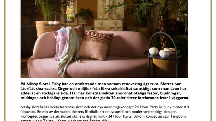 Art Noveau möter punk på Näsby Slott