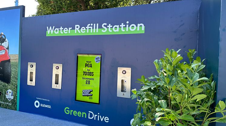 The Bluewater 'Wall of Water' at the BMW PGA Championship at the prestigious Wentworth Club, close to London.