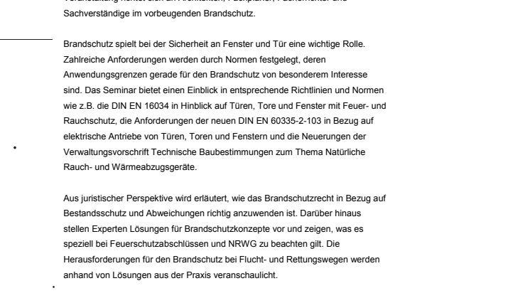 FeuerTRUTZ im Dialog – Sicherheit an Fenstern und Türen