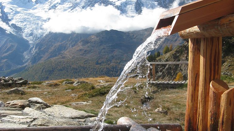 Wellness- und Genussweg auf der Alp Kreuzboden in Saas Fee (Wallis)