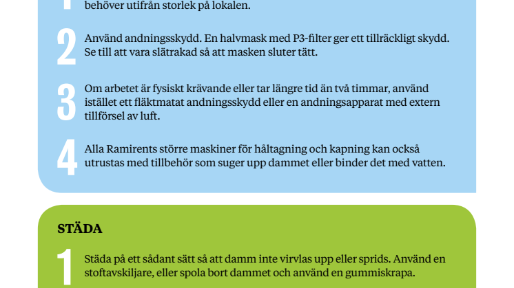Ramirent möjliggör för säker hantering av kvartsdamm