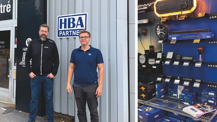 Magnus och HBAs säljare Jens utanför Ditecs anläggning i Umeå