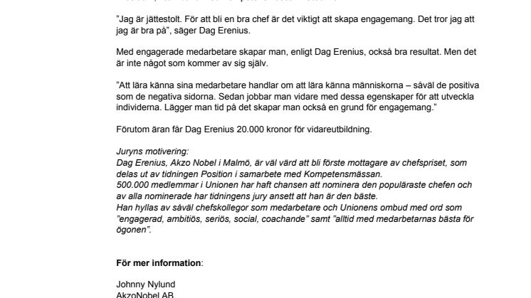 AkzoNobel-chef årets chef