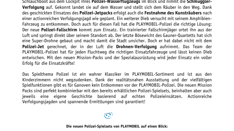 Neue Polizei-Action von PLAYMOBIL