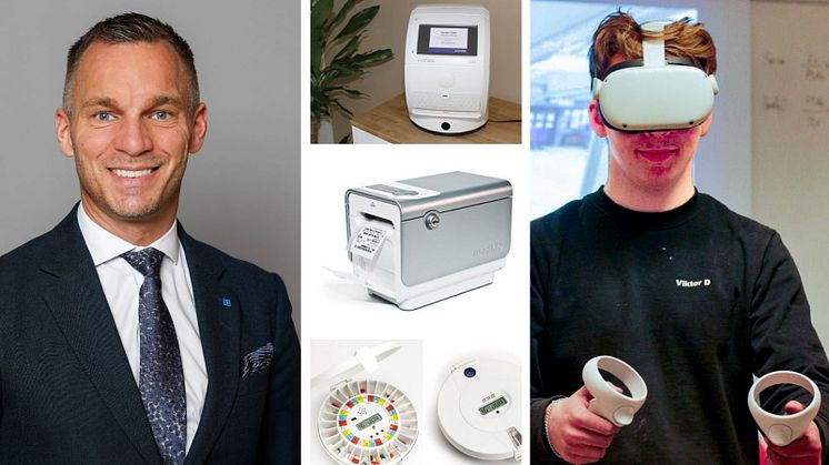 Civilminister Erik Slottner (KD) besöker Karlstad. Han får då veta mer om digitala hjälpmedel inom omsorgen och VR-teknik i skolundervisningen. Foto: Ninni Andersson/Regeringskansliet och Karlstads kommun.