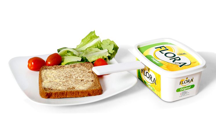 Smörkniv som hänger på kanten