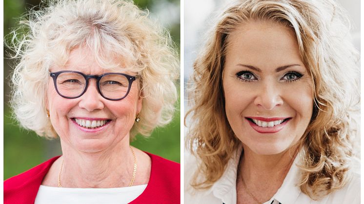 Styrelseordförande Ann-Marie Högberg och vice ordförande Marléne Lund Kopparklint. Foto (Ann-Marie Högberg): Linnea Bengtsson. Foto (Marléne Lund Kopparklint): Kopparcommunication AB
