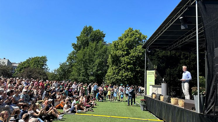 Vebjørn Torsetnes. Åpning Klosterenga park