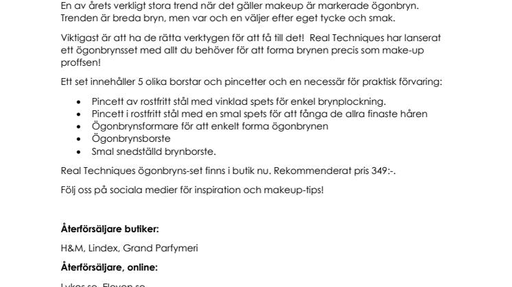 Fixa snygga bryn med proffsiga verktyg