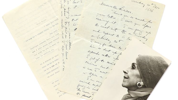 Karen Blixen, Denys Finch Hatton- 2 autographed letters. + Photograph of Karen Blixen.