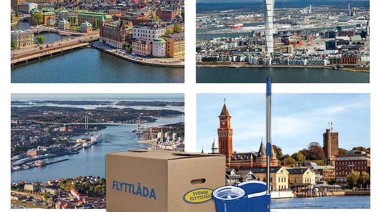 Billig flyttstädning i Sveriges största städer