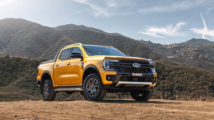 2022Ford_NextGenRanger_Wildtrak_Front3QTR_static1