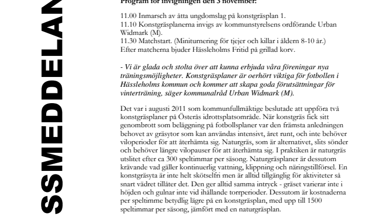 Konstgräsplaner redo för spel