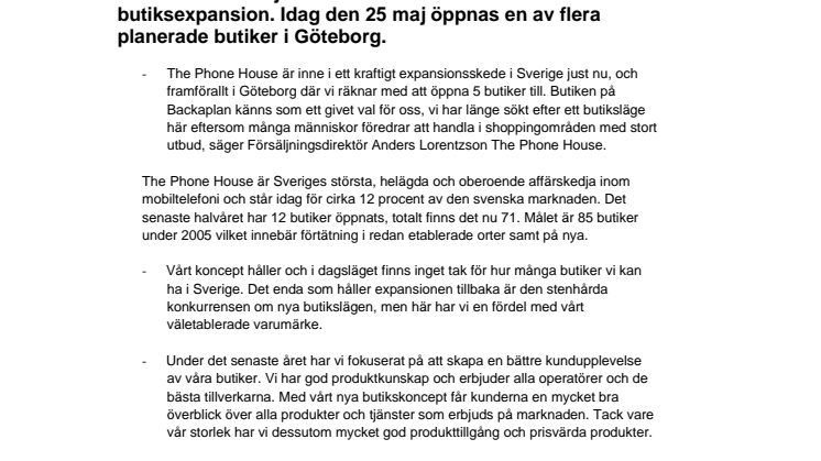 Europas största mobilkedja öppnar på Backaplan