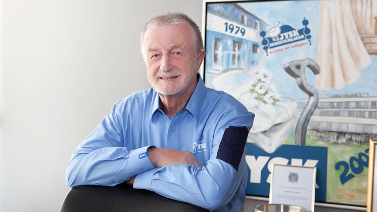 Her ses Lars Larsen på sit kontor på JYSKs hovedkontor i Brabrand.