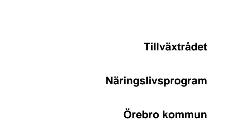 Näringslivsprogram 2022- förslag