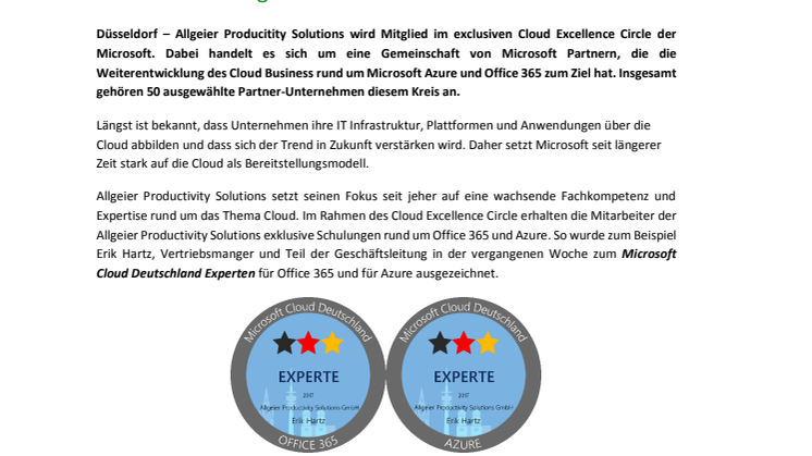Microsoft & Allgeier: Starke Partner in Sachen Cloud