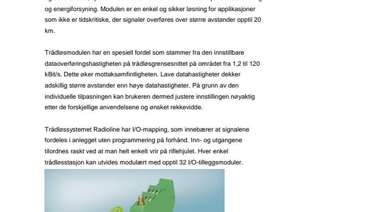 Ny 868 MHz trådløsmodul med Trusted Wireless 2.0