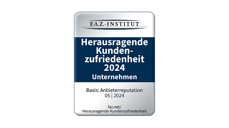 Gütesiegel für herausragende Kundenzufriedenheit
