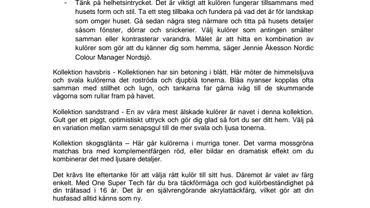 Välkommen hem – ny inspirerande utomhuskulörguide för trähus från Nordsjö