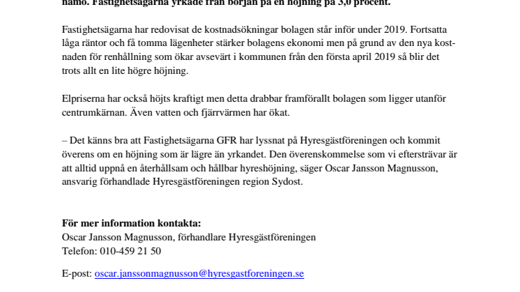 Hyrorna är klara i Värnamo