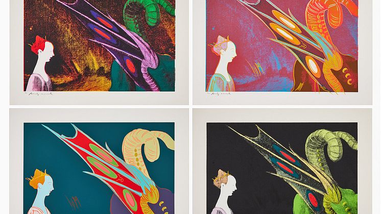 "Details of Renaissance Paintings (Paolo Uccello, St. George and the Dragon, 1460)" av Andy Warhol 