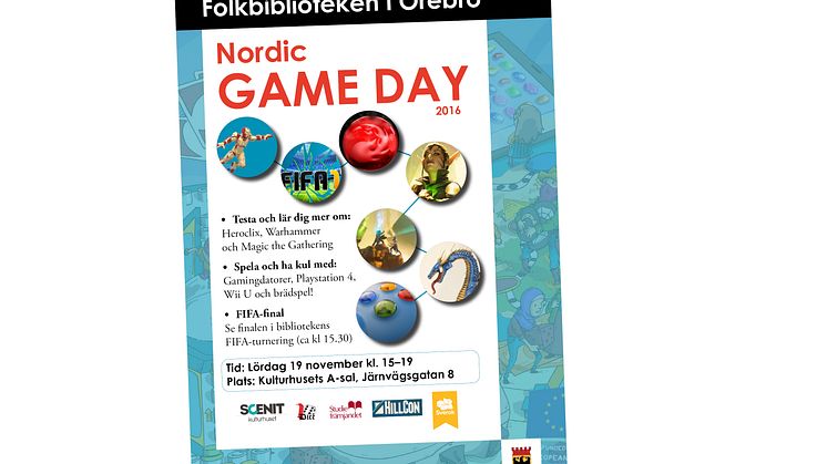 Örebro stadsbibliotek firar Nordic Game Day 2016