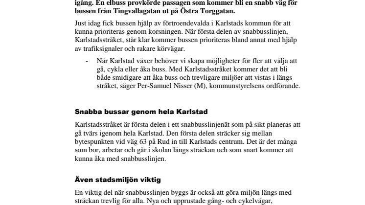 Nu är bygget av en snabbusslinje igång