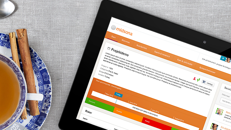 Projektportal till Midsona på SharePoint 2013