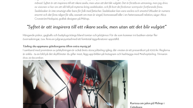Dildos i guld och tomtar i miniatyr lockar göteborgare till Andra Långgatan